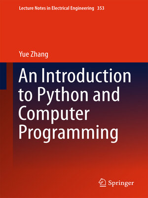 cover image of An Introduction to Python and Computer Programming